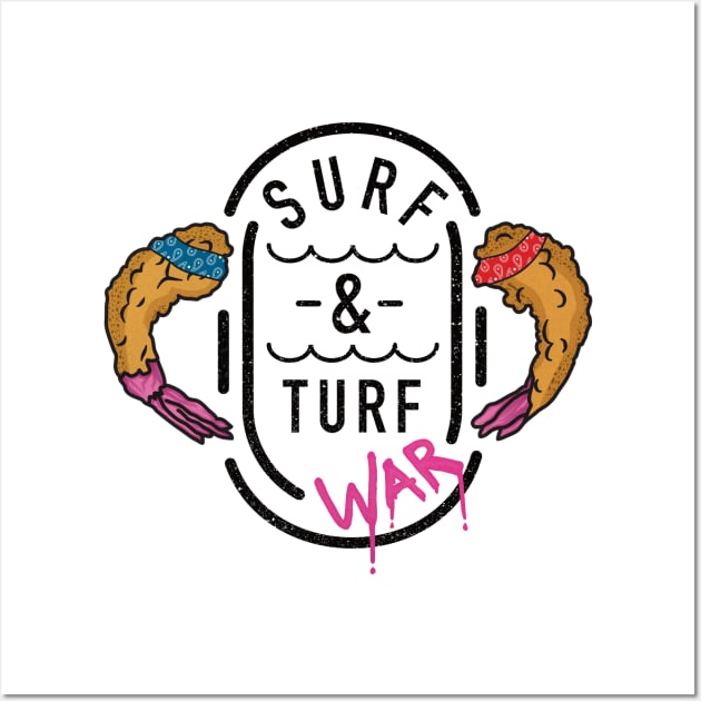 Surf and Turf War Wall Art by Mob73